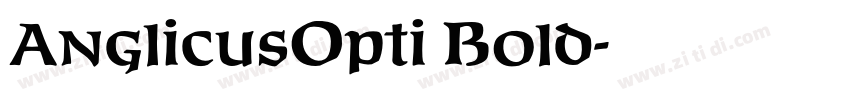 AnglicusOpti Bold字体转换